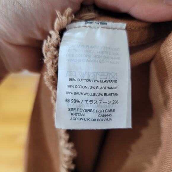 Madewell Camel Cutoff Snap Front Mini Skirt Size 4 - Picture 8 of 9